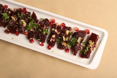 Свекольный салат с орехами по-грузински